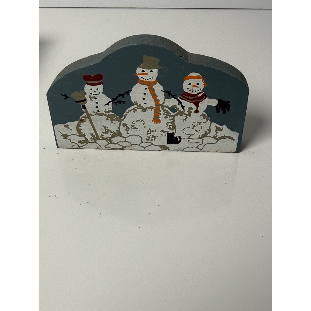 Cats Meow Village SNOWMEN Wood Accessory Christmas 159 - Retired